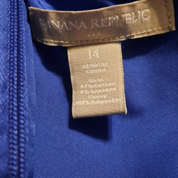 Blue Square Neck Straight Dress Size 14 - Picture 6 of 12